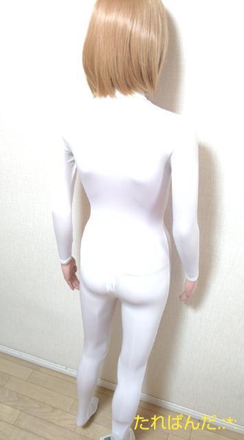 新品タグ付☆光沢つるA純白スキン素材の2ヶZIP付きジヤンプスーツ6278☆3点で即落 < 女性ファッション  新品タグ付☆光沢つるA純白スキン素材の2ヶZIP付きジヤンプスーツ6278☆3点で即落 < 女性ファッションの
