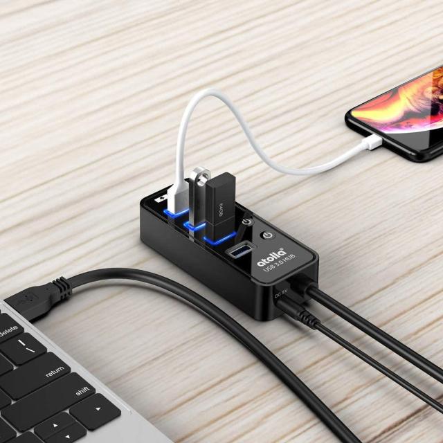 USB3.0ハブ 4ポート5Gbps高速データ転送 USB HUB 3.0 の 増設 + 1充電ポート、独立スイッチ付 バスパワー < PC本体/周辺機器  USB3.0ハブ 4ポート5Gbps高速データ転送 USB HUB 3.0 の 増設 + 1充電ポート、独立スイッチ付 バスパワー < PC本体/周辺機器の
