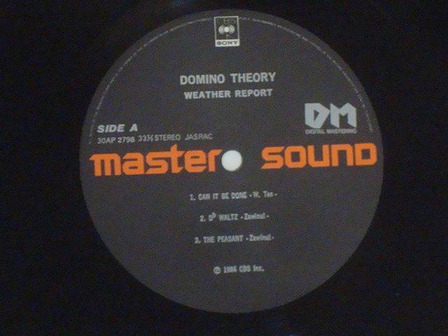【高音質MASTER SOUND】ドミノ・セオリー / ウェザーリポート 帯/シュリンク付LP < CD/DVD/ビデオ  【高音質MASTER SOUND】ドミノ・セオリー / ウェザーリポート 帯/シュリンク付LP < CD/DVD/ビデオの