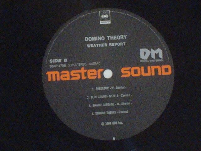 【高音質MASTER SOUND】ドミノ・セオリー / ウェザーリポート 帯/シュリンク付LP < CD/DVD/ビデオ  【高音質MASTER SOUND】ドミノ・セオリー / ウェザーリポート 帯/シュリンク付LP < CD/DVD/ビデオの
