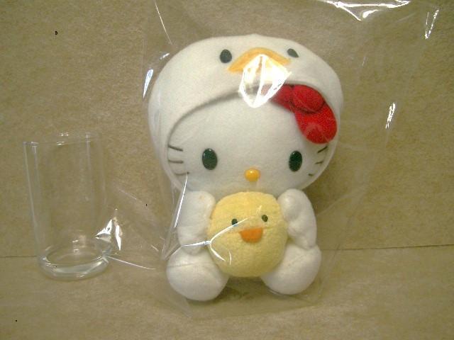 現状品◆ハローキティ<キティちゃんぬいぐるみ 約19cm/ニワトリとひよこ>E < おもちゃ  現状品◆ハローキティ<キティちゃんぬいぐるみ 約19cm/ニワトリとひよこ>E  < おもちゃの