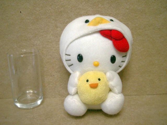 現状品◆ハローキティ<キティちゃんぬいぐるみ 約19cm/ニワトリとひよこ>E < おもちゃ  現状品◆ハローキティ<キティちゃんぬいぐるみ 約19cm/ニワトリとひよこ>E < おもちゃの