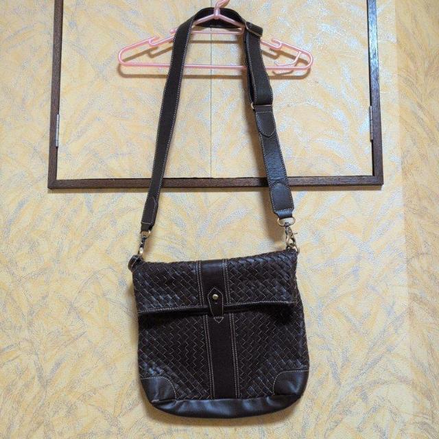 ダークブラウン レザー ショルダーバッグ < 男性ファッション ダークブラウン レザー ショルダーバッグ < 男性ファッションの