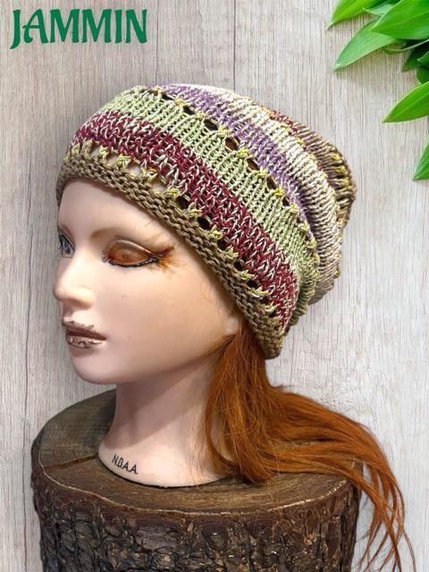 ヘンプコットンニット帽 エスニック アジアン ヒッピー ニット帽 個性派 < 女性ファッション ヘンプコットンニット帽 エスニック アジアン ヒッピー ニット帽 個性派 < 女性ファッションの