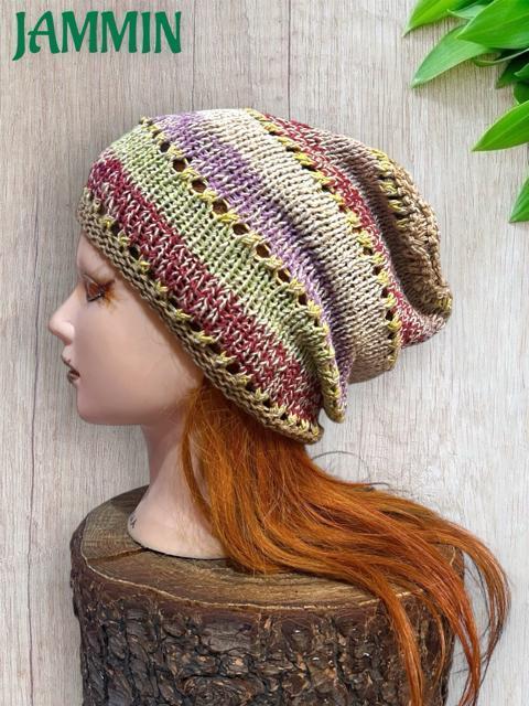 ヘンプコットンニット帽 エスニック アジアン ヒッピー ニット帽 個性派 < 女性ファッション ヘンプコットンニット帽 エスニック アジアン ヒッピー ニット帽 個性派 < 女性ファッションの