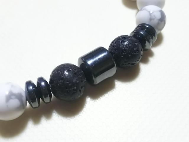 天然石★ハウライト 8mm ブレス < 女性アクセサリー/時計 天然石★ハウライト 8mm ブレス < 女性アクセサリー/時計の