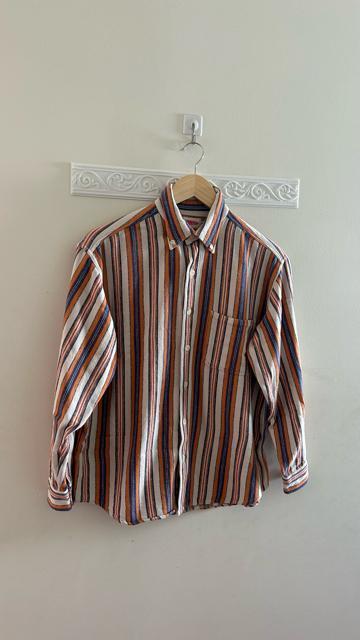 イクシーズ メンズ ストライプ ボタンダウン 長袖シャツ M < 男性ファッション イクシーズ メンズ ストライプ ボタンダウン 長袖シャツ M < 男性ファッションの