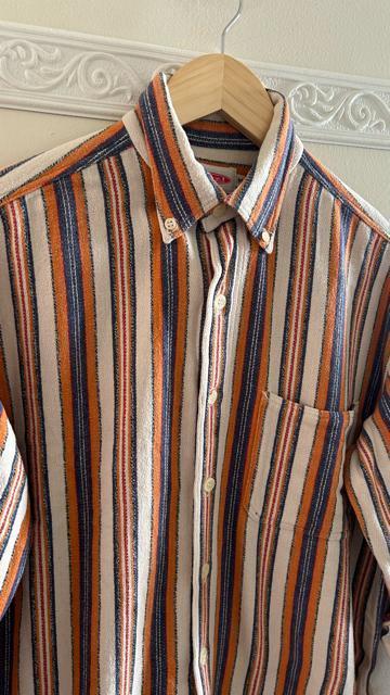 イクシーズ メンズ ストライプ ボタンダウン 長袖シャツ M < 男性ファッション イクシーズ メンズ ストライプ ボタンダウン 長袖シャツ M < 男性ファッションの