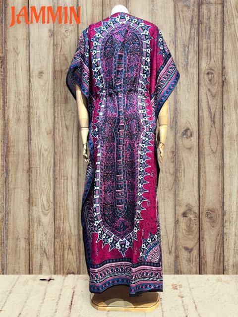 アジアンペーズリー柄ロングワンピ ピンク アジアン ヒッピー エスニック < 女性ファッション アジアンペーズリー柄ロングワンピ ピンク アジアン ヒッピー エスニック < 女性ファッションの