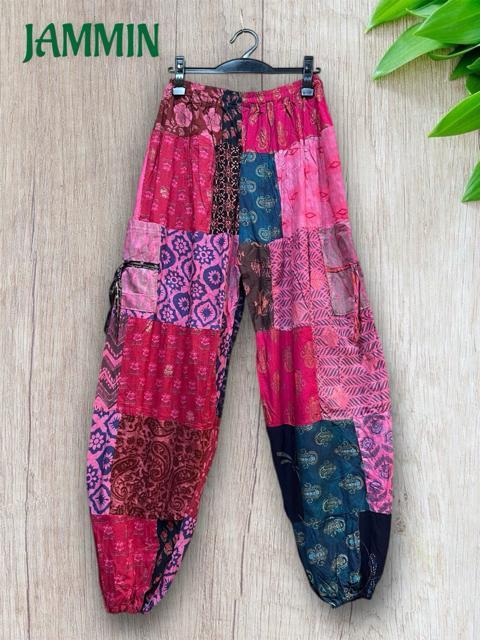 パッチワークアラジンパンツ エスニック アジアン ヒッピー サイケ < 女性ファッション パッチワークアラジンパンツ エスニック アジアン ヒッピー サイケ < 女性ファッションの