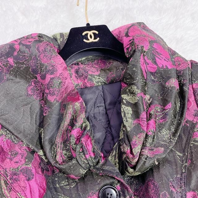 極美品 HANA HANA ジャガード 中綿 ベルト付コート 派手 4193 < 女性ファッション 極美品 HANA HANA ジャガード 中綿 ベルト付コート 派手 4193 < 女性ファッションの