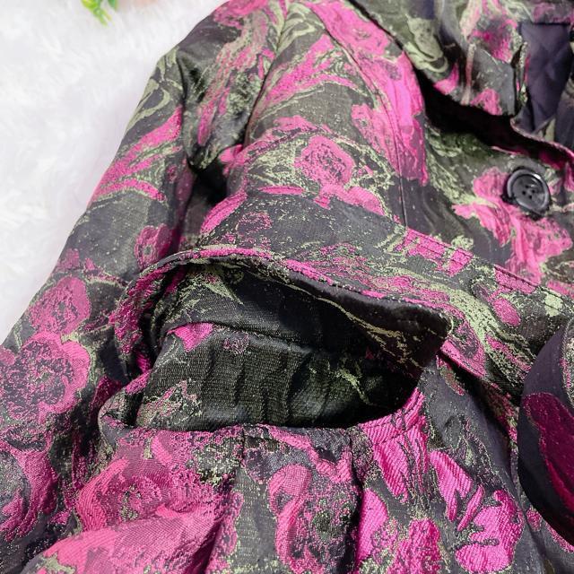 極美品 HANA HANA ジャガード 中綿 ベルト付コート 派手 4193 < 女性ファッション 極美品 HANA HANA ジャガード 中綿 ベルト付コート 派手 4193 < 女性ファッションの