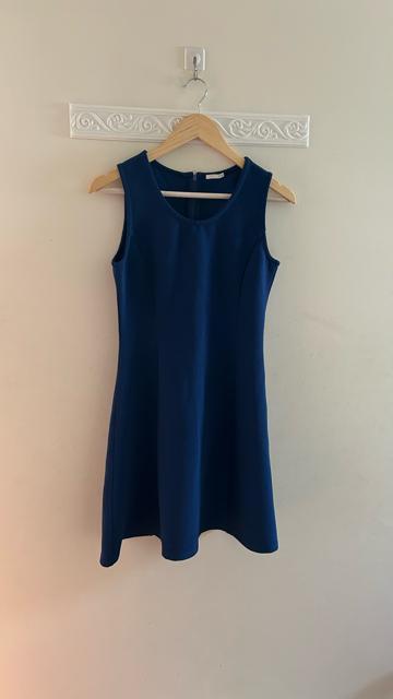 GU ジーユー フィット&フレアワンピース ブルー 青 M < ブランド  GU ジーユー フィット&フレアワンピース ブルー 青 M < ブランドの