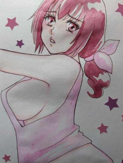 自作イラスト・送料込・星空育代・人妻・巨乳・タンクトップ・A5小 < アニメ/コミック/キャラクター  自作イラスト・送料込・星空育代・人妻・巨乳・タンクトップ・A5小 < アニメ/コミック/キャラクターの