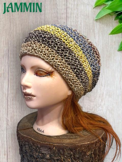 ヘンプコットンニット帽 ヒッピー エスニック ニット帽 アジアン 帽子 < 女性ファッション ヘンプコットンニット帽 ヒッピー エスニック ニット帽 アジアン 帽子 < 女性ファッションの