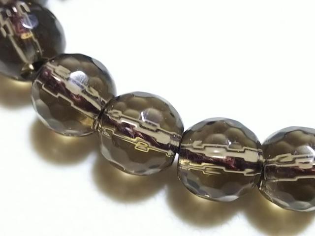 天然石★スモーキークォーツ 8mm128面カット 半連 < 女性アクセサリー/時計 天然石★スモーキークォーツ 8mm128面カット 半連 < 女性アクセサリー/時計の