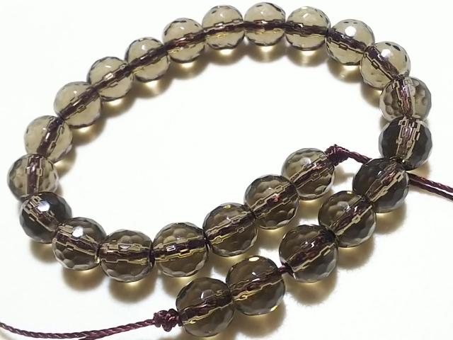 天然石★スモーキークォーツ 8mm128面カット 半連 < 女性アクセサリー/時計 天然石★スモーキークォーツ 8mm128面カット 半連 < 女性アクセサリー/時計の