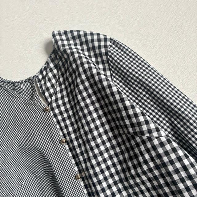 ◆美品◆1.5万◆CAST◆三陽商会◆アシンメトリーギンガムチェックブラウス◆M < 女性ファッション ◆美品◆1.5万◆CAST◆三陽商会◆アシンメトリーギンガムチェックブラウス◆M < 女性ファッションの