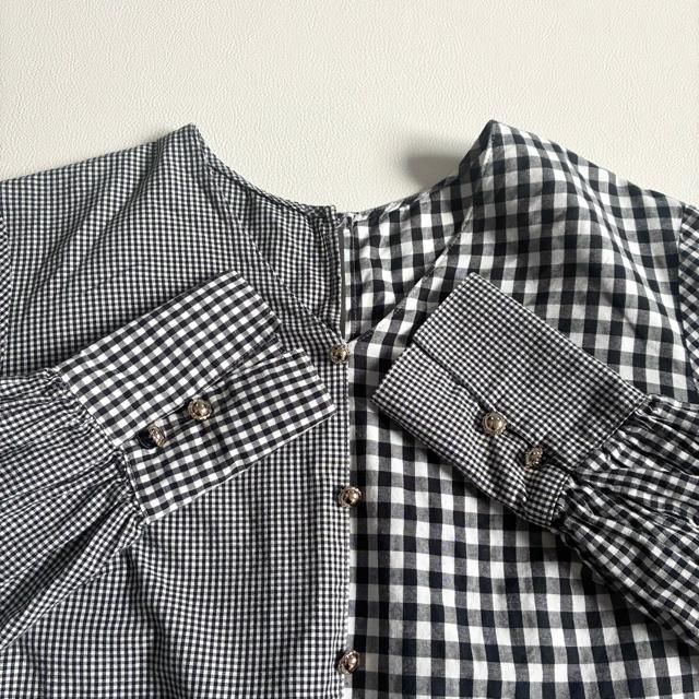◆美品◆1.5万◆CAST◆三陽商会◆アシンメトリーギンガムチェックブラウス◆M < 女性ファッション ◆美品◆1.5万◆CAST◆三陽商会◆アシンメトリーギンガムチェックブラウス◆M < 女性ファッションの
