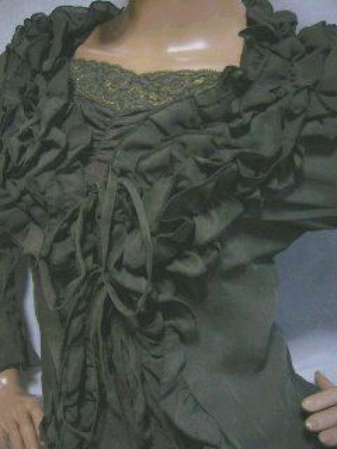 2点セット♪単品使いOK!ゴージャス フリルレースカーデ&キャミ カーキ < 女性ファッション 2点セット♪単品使いOK!ゴージャス フリルレースカーデ&キャミ カーキ < 女性ファッションの