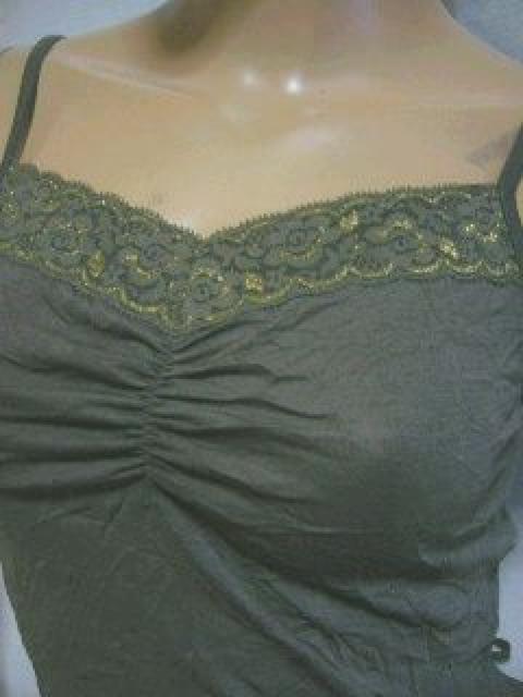 2点セット♪単品使いOK!ゴージャス フリルレースカーデ&キャミ カーキ < 女性ファッション 2点セット♪単品使いOK!ゴージャス フリルレースカーデ&キャミ カーキ < 女性ファッションの