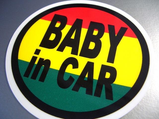BABY in CARラスタカラーステッカー レゲエ☆シール 赤ちゃんが乗ってます < 自動車/バイク BABY in CARラスタカラーステッカー レゲエ☆シール 赤ちゃんが乗ってます < 自動車/バイク