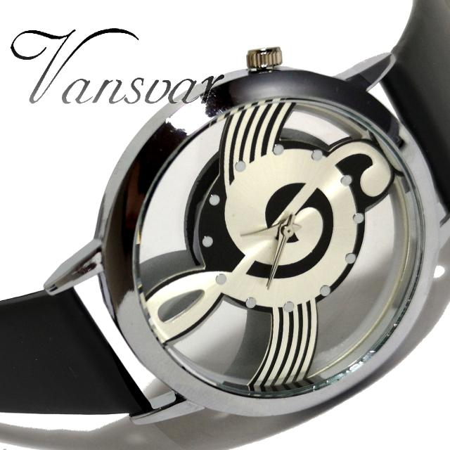 新品・未使用★Vansvar 美しい音符【スケルトン】腕時計 BK < 女性アクセサリー/時計  新品・未使用★Vansvar 美しい音符【スケルトン】腕時計 BK < 女性アクセサリー/時計の