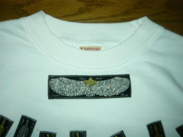 新品 KAPITAL キャピタル ECO裏毛 フェザージュエル 2TONE スウェット 2 白黒 ワッペン < ブランド 新品 KAPITAL キャピタル ECO裏毛 フェザージュエル 2TONE スウェット 2 白黒 ワッペン < ブランドの