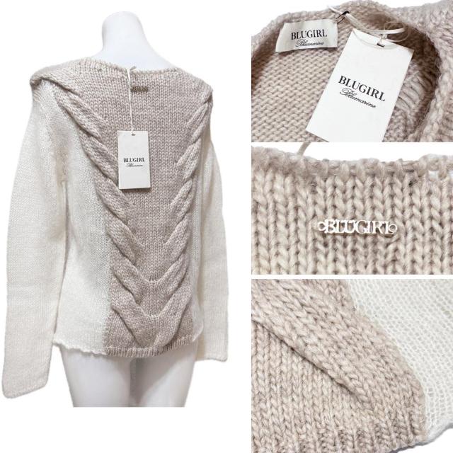 新品ブルーガールblugirlモヘアケーブルニットセーター白 < ブランド 新品ブルーガールblugirlモヘアケーブルニットセーター白 < ブランドの