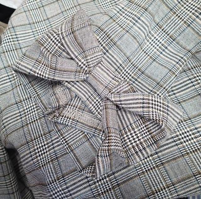 ◆OLIVE des OLIVE オリーブデオリーブ/チェック柄 デザイントップス プルオーバー 袖口リボン/サイズM < 女性ファッション  ◆OLIVE des OLIVE オリーブデオリーブ/チェック柄 デザイントップス プルオーバー 袖口リボン/サイズM < 女性ファッションの