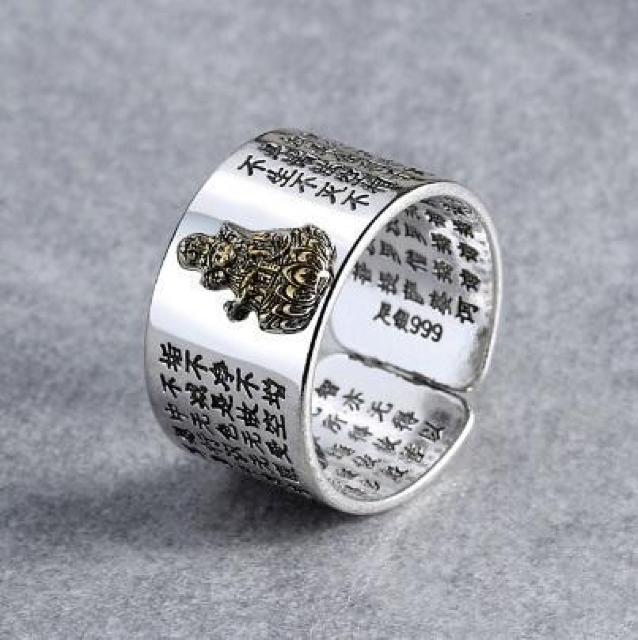 ★新品八大守護神 八尊仏 大勢至菩薩 指輪 リング シルバー 収納袋&磨きクロス付 < 女性アクセサリー/時計 ★新品八大守護神 八尊仏 大勢至菩薩 指輪 リング シルバー 収納袋&磨きクロス付 < 女性アクセサリー/時計の