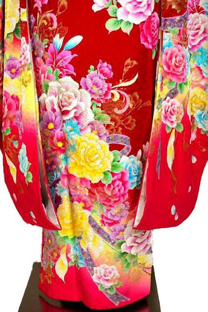 振袖 中古 送料無料 最高峰 新品同様 赤 金彩 金彩網目模様 花柄 身丈174.5cm 裄丈67cm 正絹 成人式 T3650 < 女性ファッション  振袖 中古 送料無料 最高峰 新品同様 赤 金彩 金彩網目模様 花柄 身丈174.5cm 裄丈67cm 正絹 成人式 T3650 < 女性ファッションの