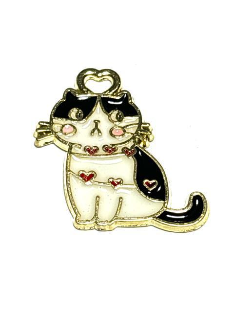803 ぶち ハートがいっぱいの猫ちゃん 1個 ねこ ネコ アクセサリーチャーム 金属パーツ < ペット/手芸/園芸 803 ぶち ハートがいっぱいの猫ちゃん 1個 ねこ ネコ アクセサリーチャーム 金属パーツ < ペット/手芸/園芸の