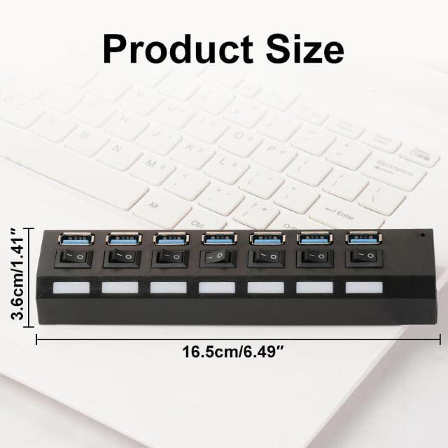 �y�����i���zUSB�n�u �|�[�g7�@�X�C�b�`ON/OFF�@�\���� �� PC�{��/���Ӌ@��� 