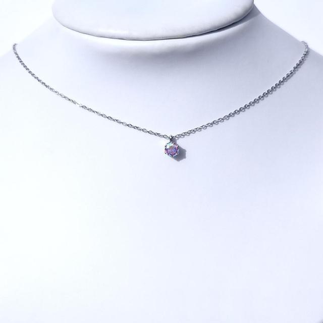 送料無料 即買い:レアカラー 抜群の輝き ABカラー モアサナイト 対アレルギー サージカルステンレス 一粒 ネックレス < 女性アクセサリー/時計 送料無料 即買い:レアカラー 抜群の輝き ABカラー モアサナイト 対アレルギー サージカルステンレス 一粒 ネックレス < 女性アクセサリー/時計の