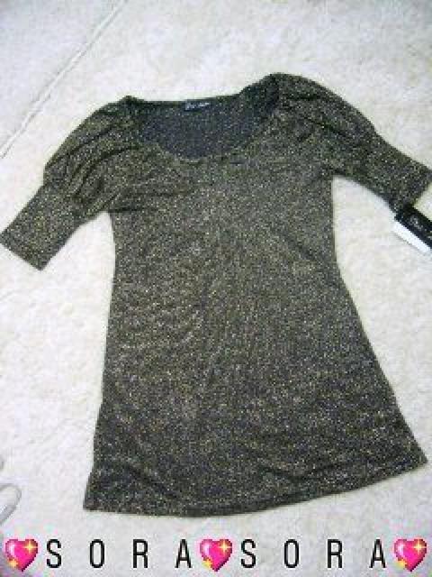 【Girl's Market/ガールズマーケット】ゴールドラメ♪胸元ギャザーチュニックワンピ < 女性ファッション  【Girl's Market/ガールズマーケット】ゴールドラメ♪胸元ギャザーチュニックワンピ < 女性ファッションの