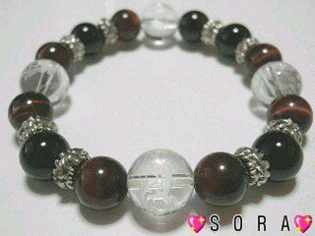 開運♪悪羅悪羅.オラオラ 四神水晶&タイガーアイ&オニキス 数珠ブレスレット < 男性アクセサリー/時計 開運♪悪羅悪羅.オラオラ 四神水晶&タイガーアイ&オニキス 数珠ブレスレット < 男性アクセサリー/時計の