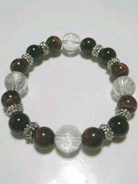 開運♪悪羅悪羅.オラオラ 四神水晶&タイガーアイ&オニキス 数珠ブレスレット < 男性アクセサリー/時計 開運♪悪羅悪羅.オラオラ 四神水晶&タイガーアイ&オニキス 数珠ブレスレット < 男性アクセサリー/時計の