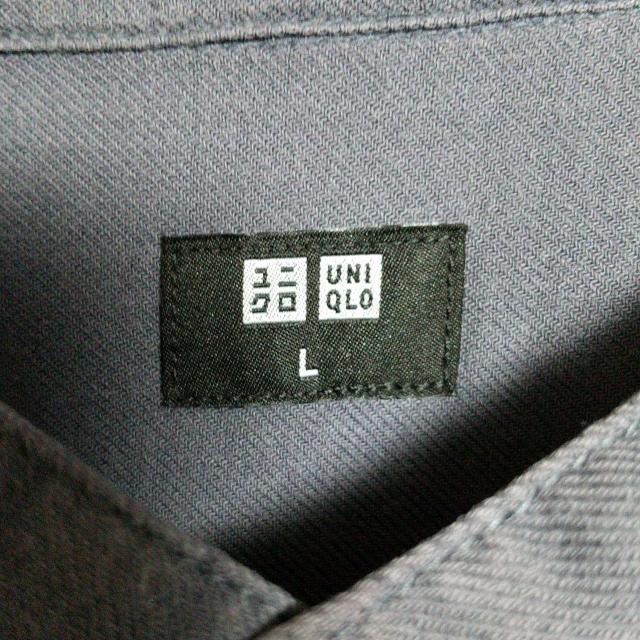 ソフトツイルスタンドカラーシャツ メンズ L GRAY ユニクロ < 男性ファッション  ソフトツイルスタンドカラーシャツ メンズ L GRAY ユニクロ < 男性ファッションの