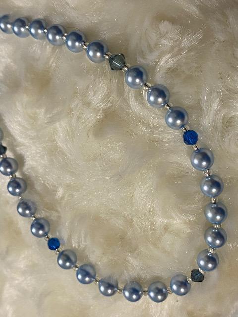 スワロフスキーパールのクリスタルMIXネックレス☆ライトブルー < 女性アクセサリー/時計 スワロフスキーパールのクリスタルMIXネックレス☆ライトブルー < 女性アクセサリー/時計の