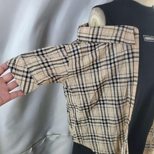 込み★643★スピンクル★チェック柄シャツ付き重ね着風ワンピース★M★ < 女性ファッション  込み★643★スピンクル★チェック柄シャツ付き重ね着風ワンピース★M★ < 女性ファッションの