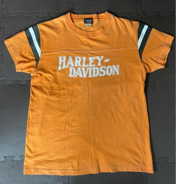 ハーレーダビッドソン(レディース)Tシャツ オフィシャル正規品 Lサイズ オレンジカラー 古着 アメカジ バイカー ヴィンテージ < 女性ファッション  ハーレーダビッドソン(レディース)Tシャツ オフィシャル正規品 Lサイズ オレンジカラー 古着 アメカジ バイカー ヴィンテージ  < 女性ファッションの