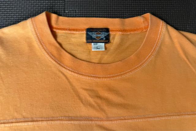 ハーレーダビッドソン(レディース)Tシャツ オフィシャル正規品 Lサイズ オレンジカラー 古着 アメカジ バイカー ヴィンテージ < 女性ファッション  ハーレーダビッドソン(レディース)Tシャツ オフィシャル正規品 Lサイズ オレンジカラー 古着 アメカジ バイカー ヴィンテージ < 女性ファッションの