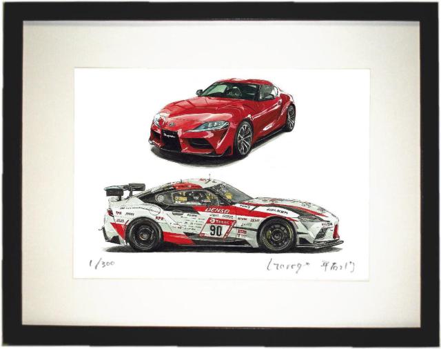 NC-990トヨタスープラ限定版画サイン額装作家平右ヱ門 < 自動車/バイク NC-990トヨタスープラ限定版画サイン額装作家平右ヱ門 < 自動車/バイク