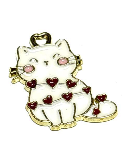 801 白色 ハートがいっぱいの 猫ちゃん 1個 ねこ ネコ アクセサリーチャーム 金属パーツ < ペット/手芸/園芸 801 白色 ハートがいっぱいの 猫ちゃん 1個 ねこ ネコ アクセサリーチャーム 金属パーツ < ペット/手芸/園芸の