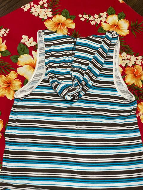 爽やかボーダー☆ノースリーブパーカーロングワンピース☆ < 女性ファッション  爽やかボーダー☆ノースリーブパーカーロングワンピース☆ < 女性ファッションの