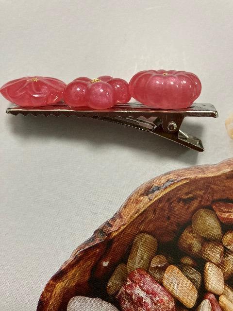 ハンドメイド レジン 和菓子 ヘアクリップ パールピンク < 女性ファッション  ハンドメイド レジン 和菓子 ヘアクリップ パールピンク < 女性ファッションの