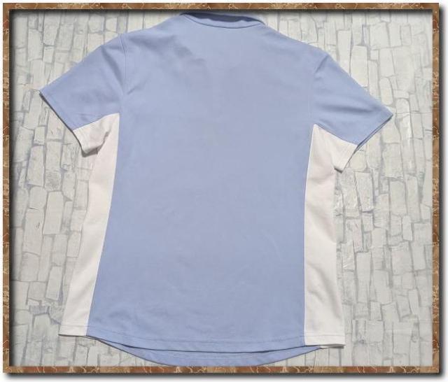 アダバット 刺繍入り切替半袖ポロシャツ 水色 < ブランド アダバット 刺繍入り切替半袖ポロシャツ 水色 < ブランドの