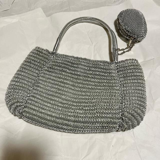 【FRESCA / フレスカ】【銀座ヨシノヤ】 ワイヤーバッグ / ポーチ付き ハンドバッグ シルバー < 女性ファッション  【FRESCA / フレスカ】【銀座ヨシノヤ】 ワイヤーバッグ / ポーチ付き ハンドバッグ シルバー < 女性ファッションの