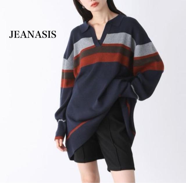 新品 JEANASIS★ボーダースキッパープルオーバー < 女性ファッション  新品 JEANASIS★ボーダースキッパープルオーバー < 女性ファッションの